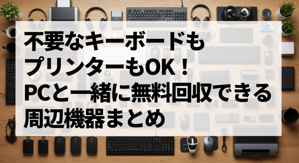 不要なキーボードもプリンターもOK!PCと一緒に無料回収できる周辺機器まとめ